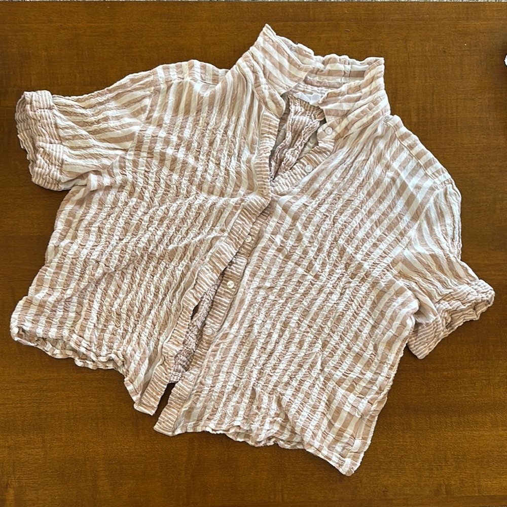 Striped Button-Up Shirt